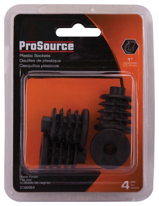 ProSource FE-S807-PS Furniture Socket, Plastic, Black, Pack of 10 - VORG3166964