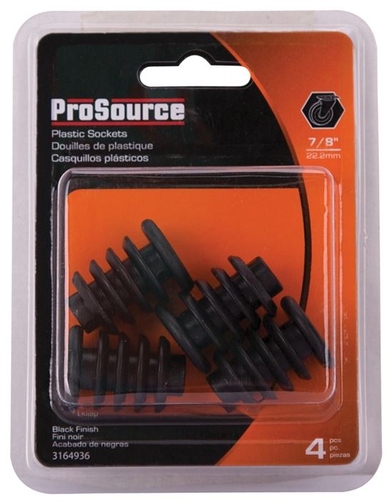 ProSource FE-S806-PS Furniture Socket, Plastic, Black, Pack of 10 - VORG3164936