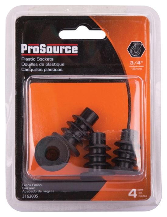 ProSource FE-S805-PS Furniture Socket, Plastic, Black, Pack of 10 - VORG3162005