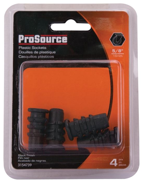 ProSource FE-S804-PS Furniture Socket, Plastic, Black, Pack of 10 - VORG3154739