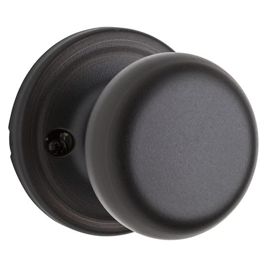 Kwikset Signature Series 720H 11PRCAL/RCSBX Passage Knob, Zinc, Venetian Bronze, 2-3/8 to 2-3/4 in Backset - VORG0047506