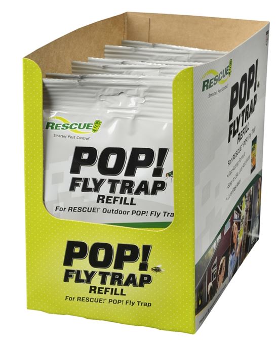 Rescue POP! PFTA-DB12 Fly Trap, Solid, Musty, 1.45 oz, Refill Pack - VORG9034240