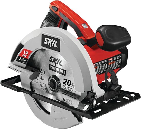 Skil 5180-01 Circular Saw, 14 A, 7-1/4 in Dia Blade, 5/8 in Arbor, 1.93 in at 45 deg, 2.43 in at 90 deg D Cutting - VORG1047455