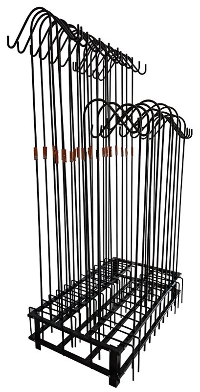 Landscapers Select HDSHD1002 Shepherd's Hook Rack, 47-1/4 in L, 10-1/2 in H, Steel, Black - VORG8219735