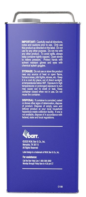 Klean Strip GKGL75008 Lacquer Thinner, Liquid, Water White, 1 gal, Can, Pack of 4 - VORG7887433