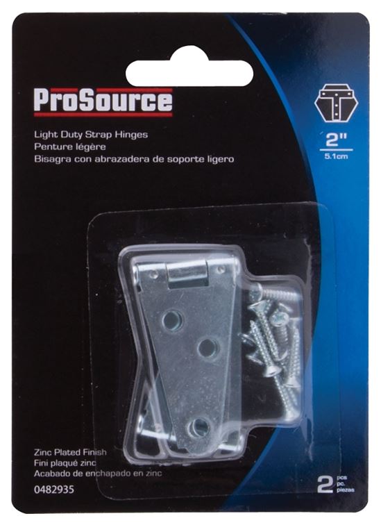 ProSource LSH-Z02-C2PS Strap Hinge, 1.2 mm Thick Leaf, Steel, 180 Range of Motion - VORG0482935