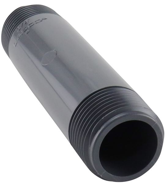 GENOVA P-34-4 Pipe Nipple, 3/4 in, IPS, PVC, SCH 80 Schedule, 4 in L - VORG6936546