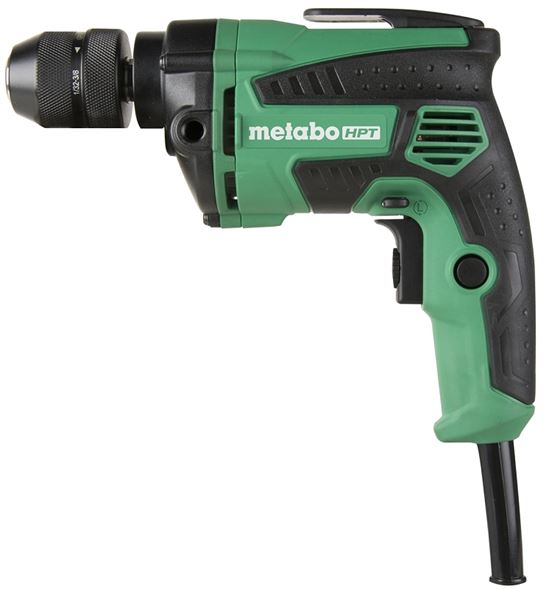 Metabo HPT D10VH2M Electric Drill, 7 A, 3/8 in Chuck, Keyless Chuck, 8 ft L Cord - VORG6758312