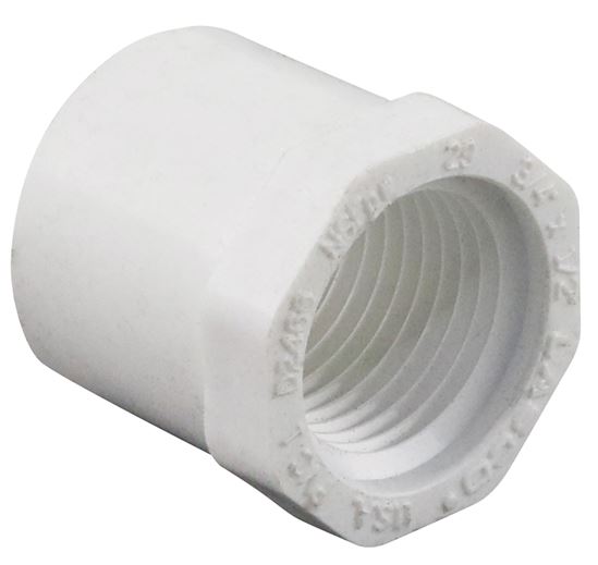 IPEX 435722 Reducing Bushing, 3/4 x 1/2 in, Socket x FPT, PVC, SCH 40 Schedule - VORG6112890