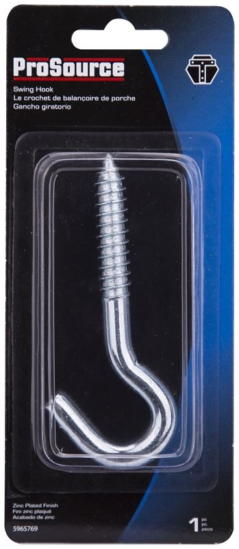 ProSource LR-405-PS Swing Hook, 3/4 In Opening, Steel, Silver, Zinc - VORG5965769