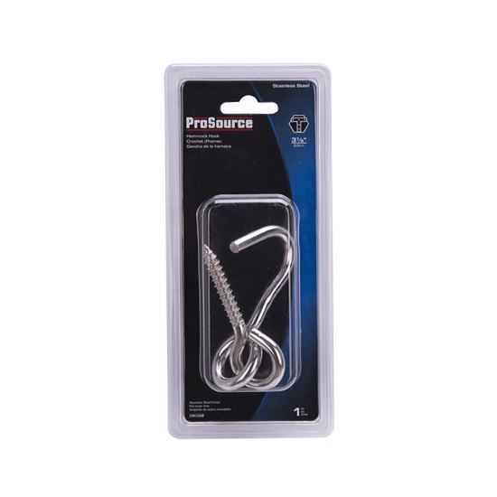 ProSource LR-404S-PS Hammock Hook, 1-1/4 in Opening, Stainless Steel, Silver, Stainless Steel - VORG5963368