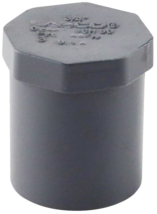 Lasco 849007BC Pipe Plug, 3/4 in, MIP, PVC, SCH 80 Schedule