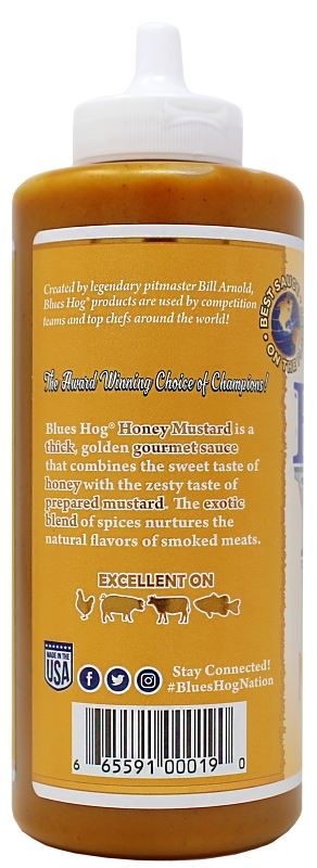 Blues Hog 70310 Honey Mustard Sauce, 21 oz Bottle - VORG7472236