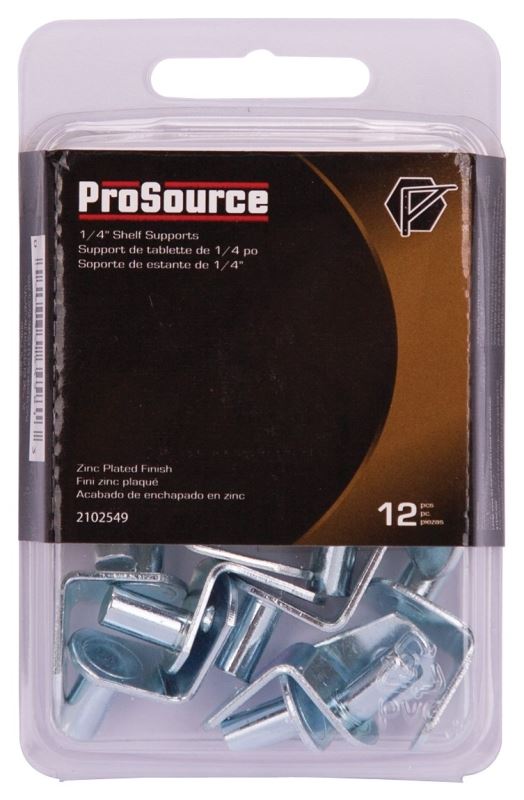 ProSource 25233ZCH-PS Shelf Support 20 lb, Steel, Silver, Riveted Pin Mounting - VORG2102549
