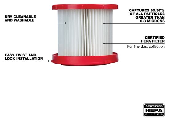 Milwaukee 49-90-1900 HEPA Filter, 0.3 um - VORG7456874