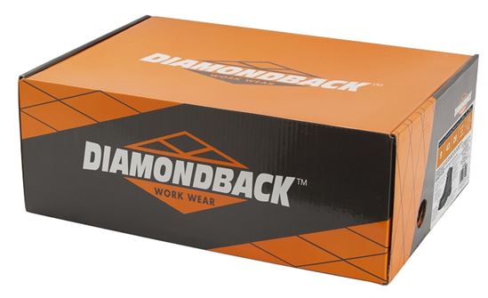 Diamondback 655SS-10.5 Work Boots, 10.5, Medium W, Black, Leather, Lace-Up, With Lining - VORG6559843