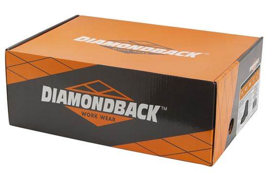 Diamondback 655SS-9.5 Work Boots, 9.5, Medium W, Black, Leather, Lace-Up, With Lining - VORG6519714