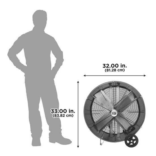 MaxxAir BF30DD Portable Barrel Fan, 120 V, 2-Speed, 4050 to 5000 cfm Air, Red - VORG5169859