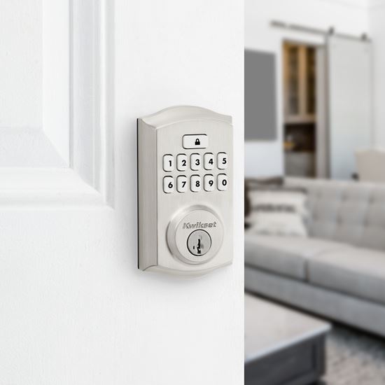 Kwikset 260 Series 9260 TRL 15 SMT RBP Smartcode Deadbolt with Tustin Lever, 2 Grade, Keyed One-Side Key, Satin Nickel - VORG5997564