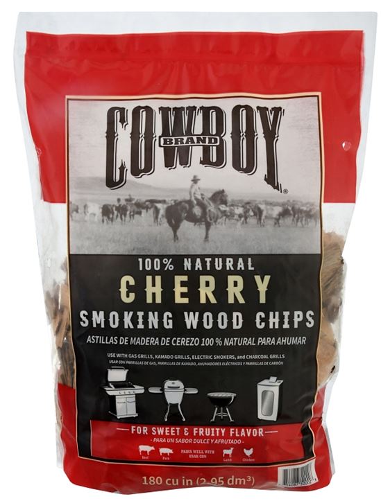 Cowboy 51412T Smoking Chip, 12 in L, Wood, 180 cu-in, Pack of 6