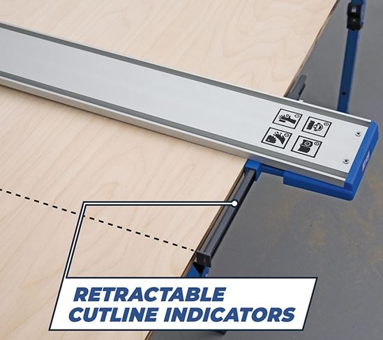 Kreg KMA4500 Straight Edge Guide, Specifications: 4 ft Cutting Capacity, Aluminum - VORG5101001