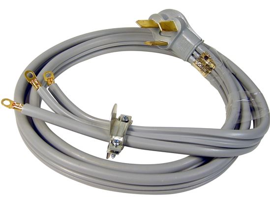 PowerZone ORR628106 Power Supply Range Cord, 6 8 AWG Cable, 6 ft L, 50 A, 250 V, Gray - VORG4594479