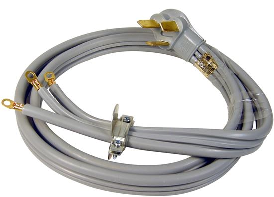 PowerZone ORR628104 Power Supply Range Cord, 6 8 AWG Cable, 4 ft L, 50 A, 250 V, Gray - VORG4592697