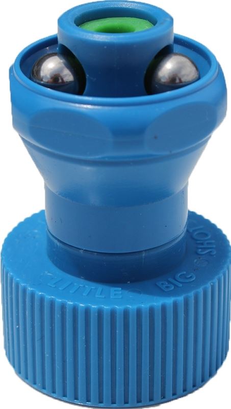 LittleBigShot LBS-151 Adjustable Twist Hose Nozzle, 3/4 in, GHT, Polyketone, Blue - VORG4445128