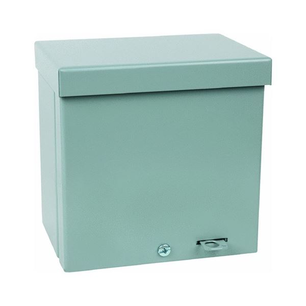 Steel City AB-664RBGK001 Enclosure, 3 -Knockout, Steel, Gray, Painted, Horizontal Mounting