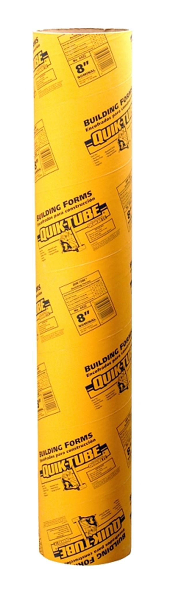 Quikrete 6922-01 Building Form, 8 in Dia, 4 ft L, Fiber