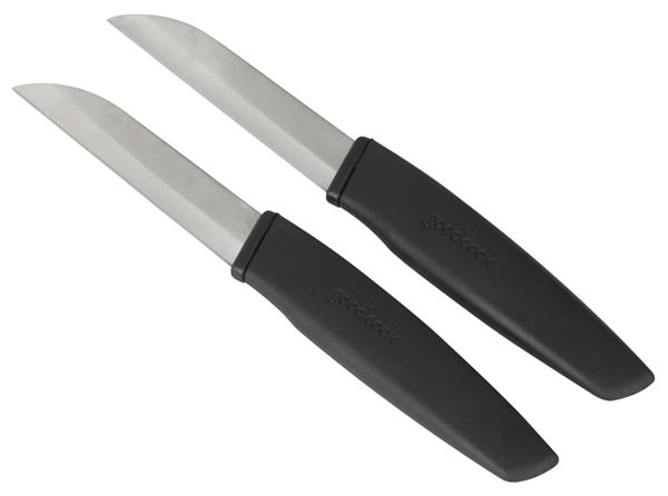 Goodcook 20333 Paring Knife, Stainless Steel Blade, TPR Handle, Black Handle