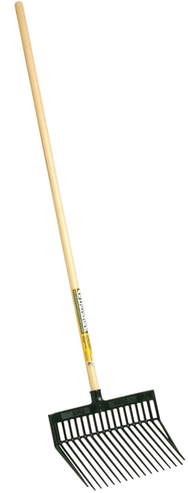 Little Giant PDF1GREEN Bedding Fork, Diamond Shaped Tine, Polycarbonate Tine, Wood Handle, Green, 52 in L Handle