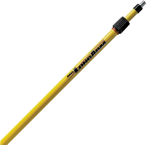 Mr. LongArm Pro-Pole 6248 Extension Pole, 1-1/4 in Dia, 4.1 to 7-1/2 ft L, Fiberglass/Rubber, Fiberglass Handle