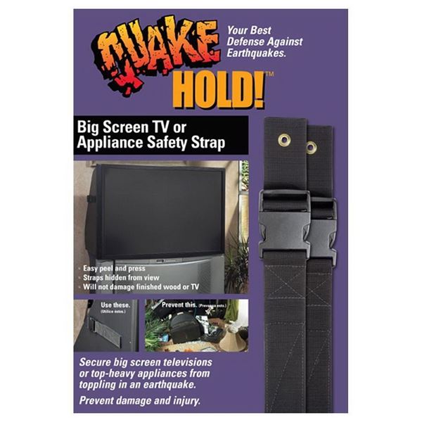 QuakeHold 4508 Adjustable Appliance Strap, Nylon, Wall Mounting