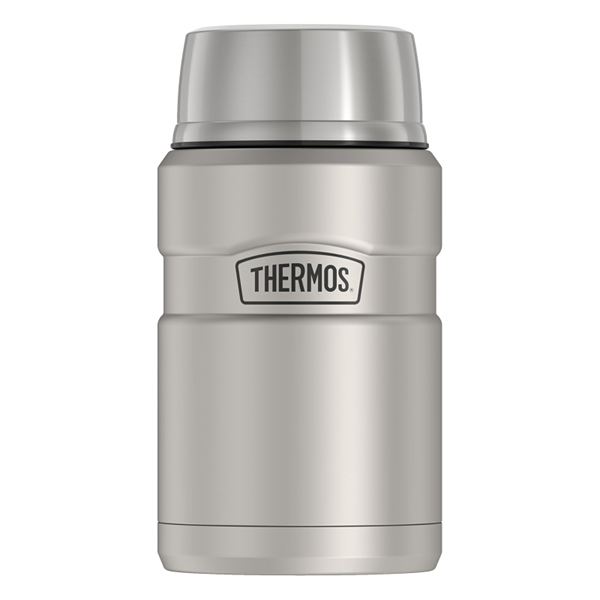 Thermos STAINLESS KING SK3020MSTRI4 Vacuum Insulated Food Jar, 24 oz Capacity, Stainless Steel, Matte Steel