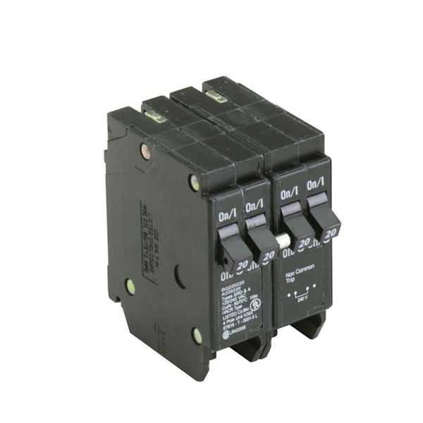 Cutler-Hammer BQ220220 Circuit Breaker with Rejection Tab, Quad, Type BQ, 20 A, 4 -Pole, 120/240 V, Plug Mounting