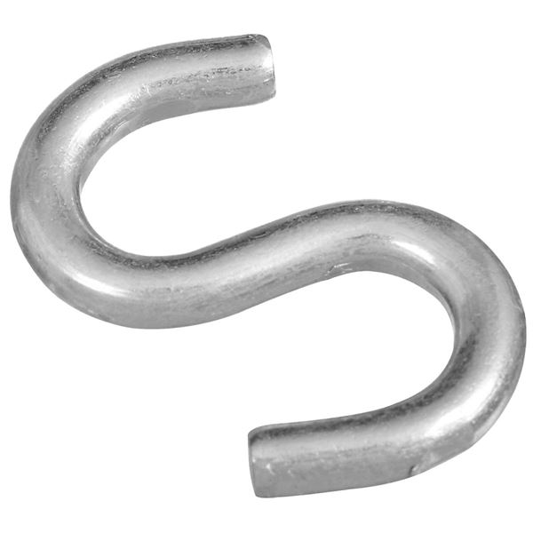 National Hardware N273-425 S-Hook, 125 lb Working Load, 0.262 in Dia Wire, Steel, Zinc, Pack of 50