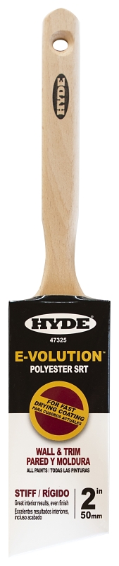 Hyde 47325 Paint Brush, Oval Brush, 2 in L Bristle, Polyester Bristle, 6/PK