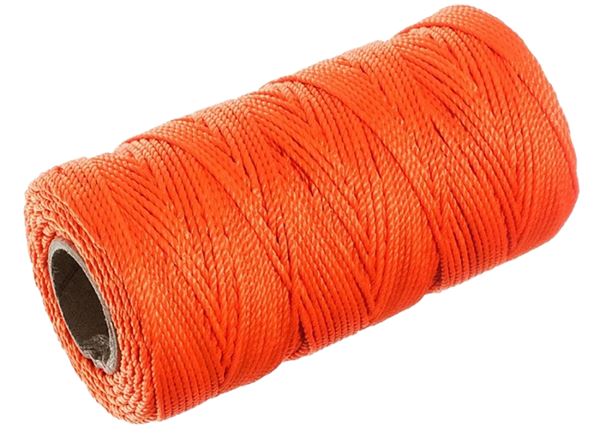 BARON 10364 Twine, #18 Dia, 260 ft L, 13 lb Working Load, Nylon/Poly, Orange