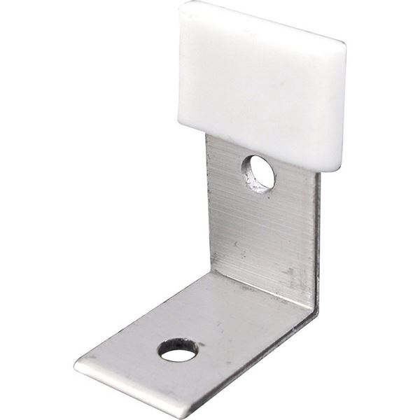 Prime-Line N 6655 Door Guide, Aluminum, White, Floor Mounting