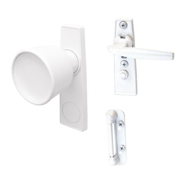 Prime-Line K 5121 Tulip Knob Latch, Aluminum, 5/8 to 1-1/4 in Thick Door