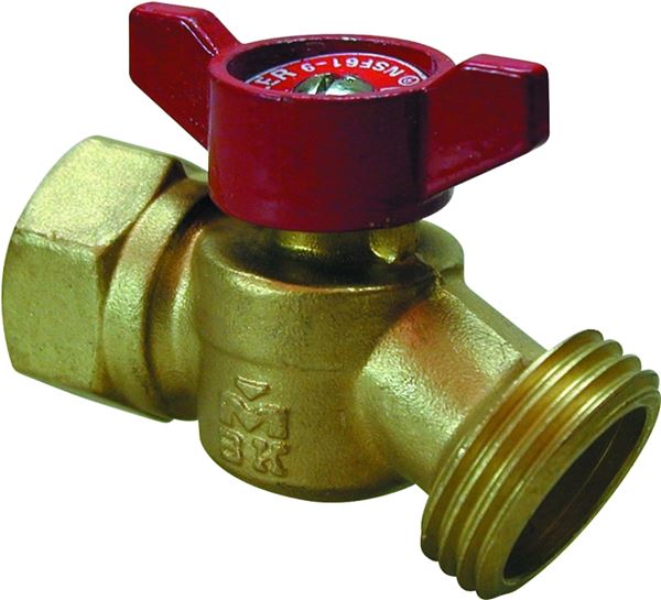 B & K 102-454HN Hose Bibb, 3/4 x 3/4 in Connection, FPT x Male Hose, 125 psi Pressure, Brass Body, Antique