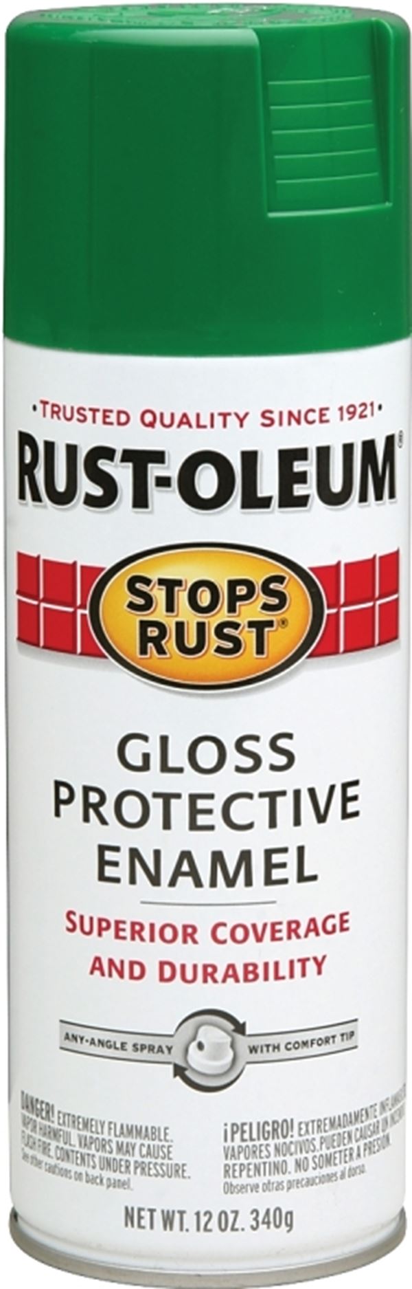 Rust-Oleum 248569 Rust Preventative Spray Paint, Gloss, Emerald Green, 12 oz, Can