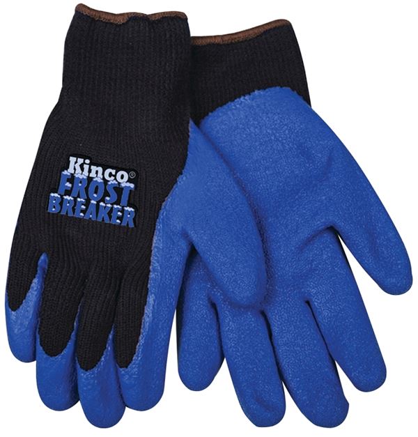 Frost Breaker 1789-XL Protective Gloves, Men's, XL, 11 in L, Regular Thumb, Knit Wrist Cuff, Acrylic, Black/Blue