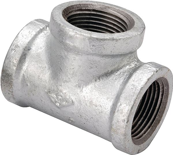 ProSource PPG130R-20X15X20 Pipe Tee, 3/4 x 1/2 x 3/4 in, FIPT, Malleable Steel, SCH 40 Schedule