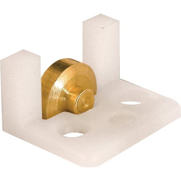 Prime-Line G 3061 Roller Assembly, 5/8 in L, Brass/Nylon, White