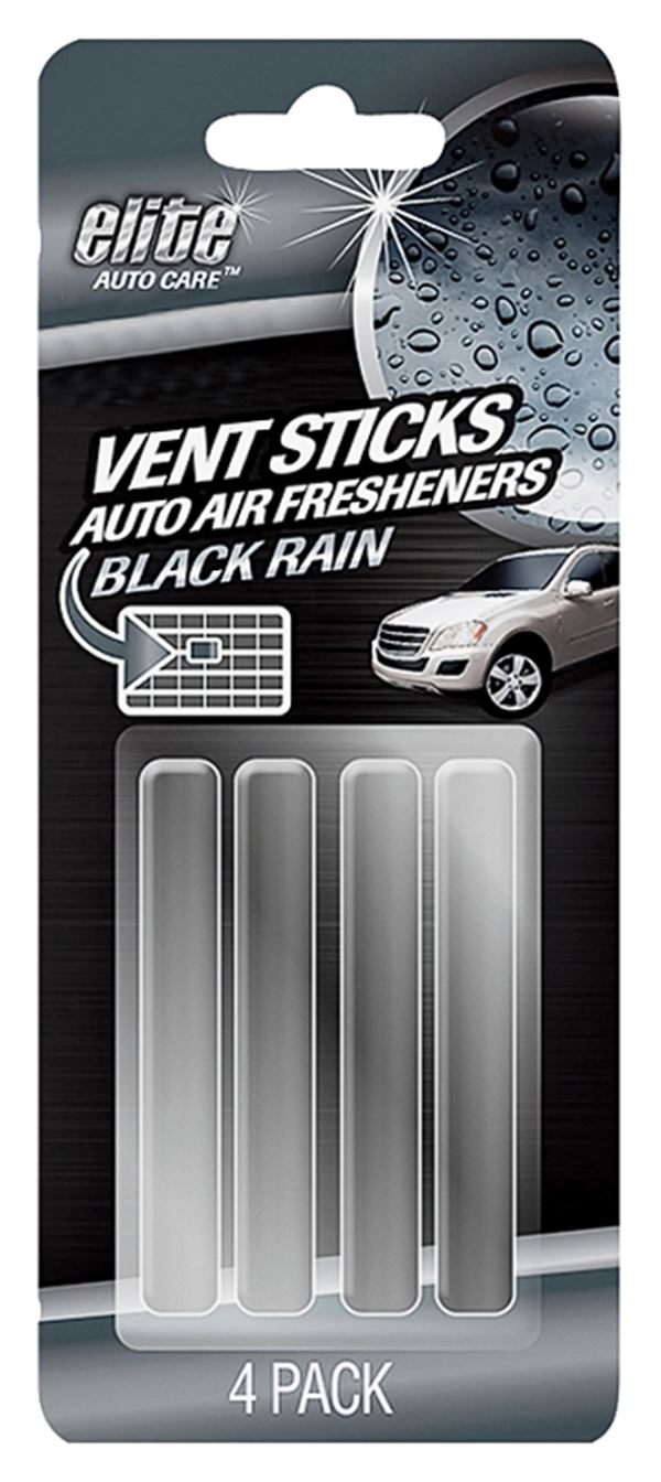 Elite Auto Care 8991 Auto Air Freshener, Black Rain