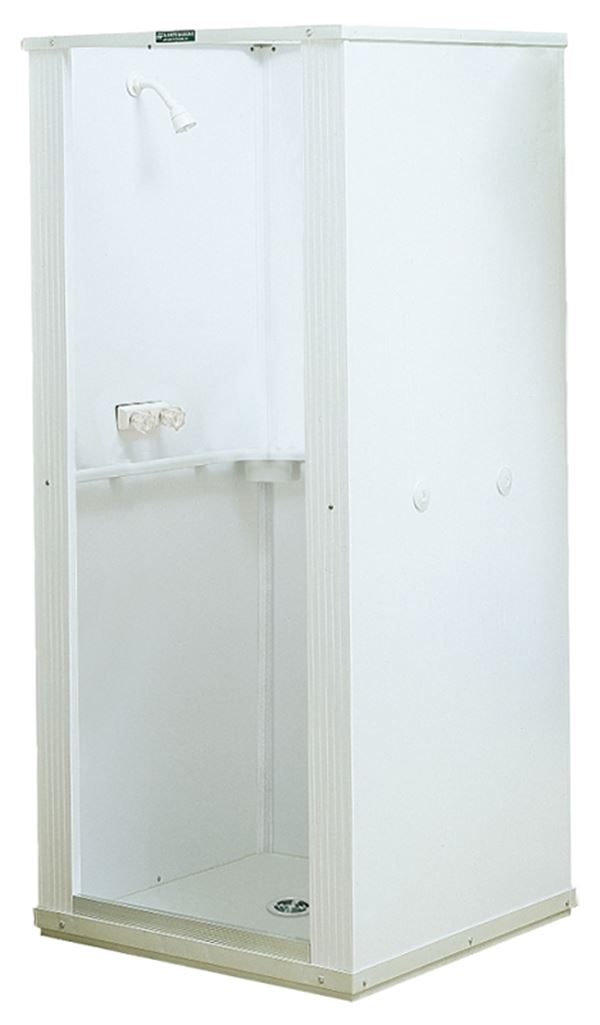 ELM DURASTALL 68 Shower Stall, 32 in L, 32 in W, 74-3/4 in H, Thermoplastic, High-Gloss