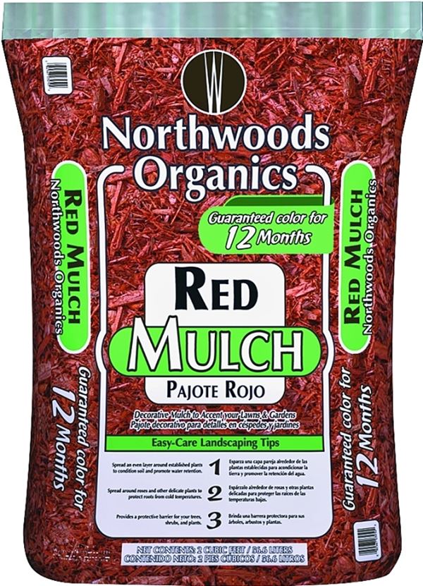 Northwoods Organics WNW03250 Decorative Mulch, Red Bag