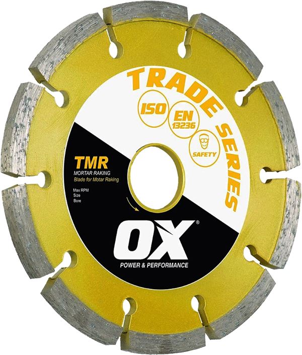 OX TRADE TMR OX-TMR-4.5 Blade, 4-1/2 in Dia, 7/8 to 5/8 in Arbor, Segmented Rim